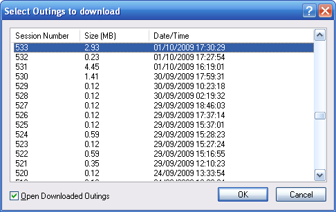 Download: list of sessions