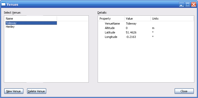 Venue database