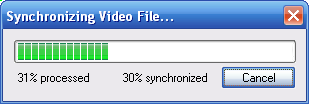 Video synchronisation progress